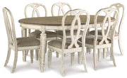 Realyn Chipped White Extendable Round/Oval Ribbon Dining Set - DMV FurnitureDining Room Set