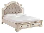 Realyn Chipped White Footboard Storage Platform Bedroom Set - DMV FurnitureBedroom Set