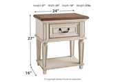 Realyn Chipped White Nightstand - DMV FurnitureNightstand