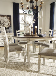 Realyn Chipped White Oval Dining Room Set - DMV FurnitureDining Room Set