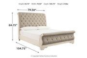 Realyn Chipped White Queen Sleigh Bed - DMV FurnitureQueen Bed