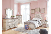 Realyn Chipped White Twin Panel Bed - DMV FurnitureTwin Bed