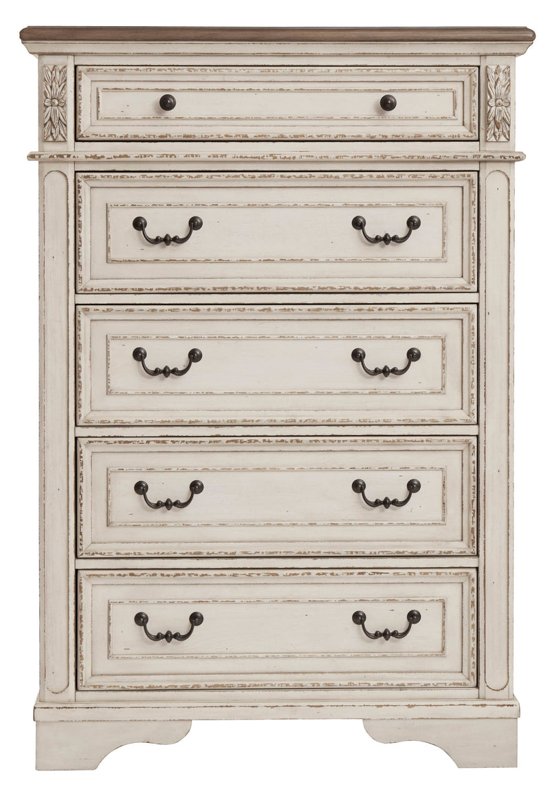 Realyn Chipped White Upholstered Panel Bedroom Set - DMV FurnitureBedroom Set