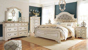 Realyn Chipped White Upholstered Panel Bedroom Set - DMV FurnitureBedroom Set