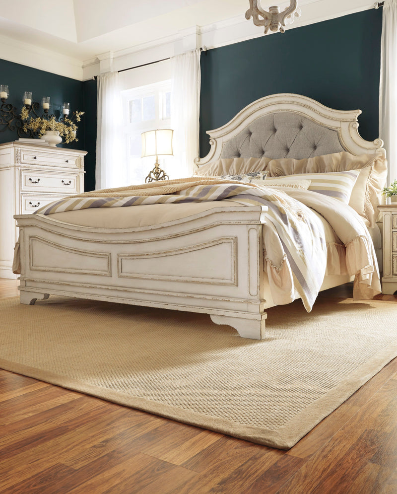 Realyn Chipped White Upholstered Panel Bedroom Set - DMV FurnitureBedroom Set