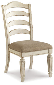 Realyn Chipped White 5-Piece Oval/Round Dining Table Set from Ashley - DMV Furniture