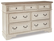 Realyn Queen Upholstered Bed with Dresser in Two-tone from Ashley - DMV Furniture