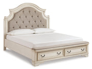 Realyn Queen Upholstered Bed with Dresser in Two-tone from Ashley - DMV Furniture