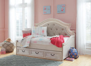 Realyn Twin Day Bed with Storage, Dresser, Mirror and Nightstand - B743B94
