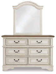 Realyn Two-tone Full Panel Bed, Dresser, Mirror, 3-Piece Vanity and Nightstand - B743B27