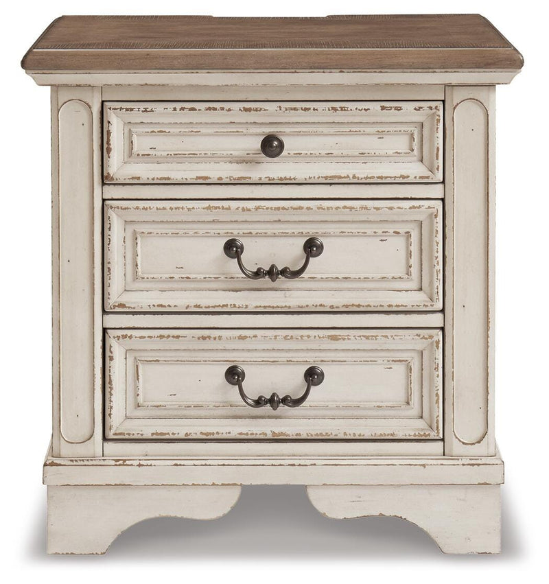 Realyn Two-tone Full Panel Bed, Dresser, Mirror and Nightstand - B743B85