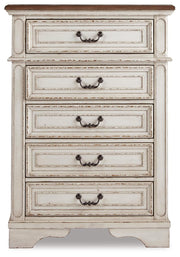 Realyn Two-tone Full Panel Bed, Dresser, Mirror, Chest and Nightstand - B743B81