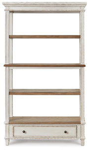 Realyn Two-tone Home Office Desk and Bookcase - H743H3
