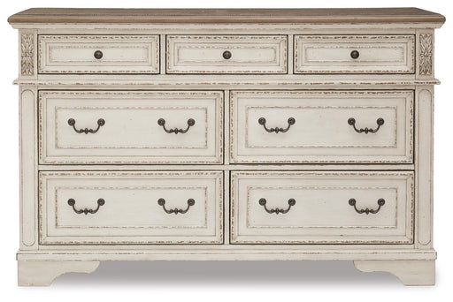 Realyn Two-tone King Panel Bed, Dresser, Chest and 2 Nightstands - B743B75
