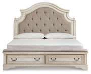 Realyn Two-tone King Panel Bed, Dresser, Mirror and 2 Nightstands - B743B64