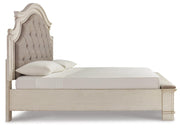 Realyn Two-tone King Panel Storage Bed, Dresser, Mirror and 2 Nightstands - B743B66
