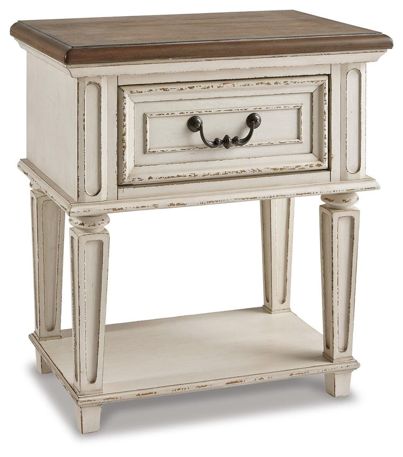Realyn Two-tone King Storage Bed, Dresser and Nightstand - B743B62