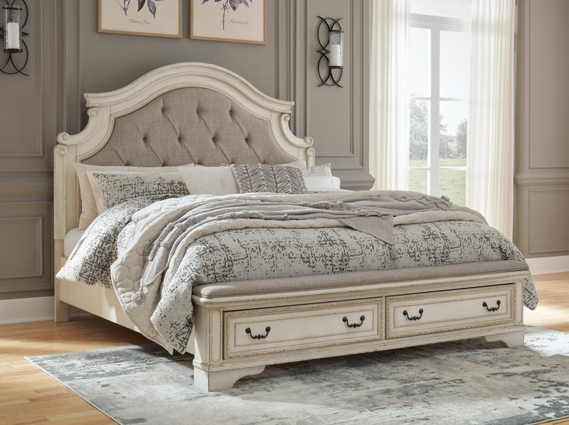 Realyn Two-tone King Storage Bed, Dresser and Nightstand - B743B62