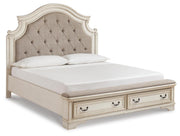 Realyn Two-tone King Storage Bed, Dresser and Nightstand - B743B62