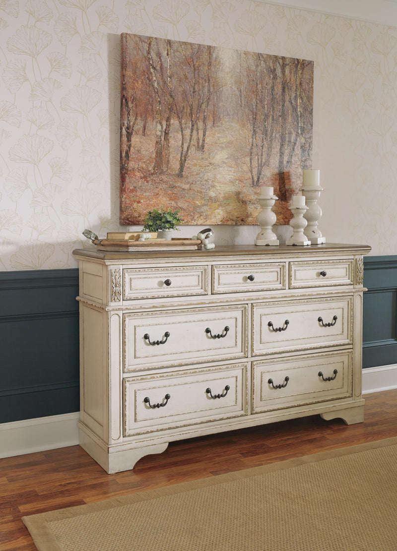 Realyn Two-tone King Storage Bed, Dresser, Chest and 2 Nightstands - B743B69