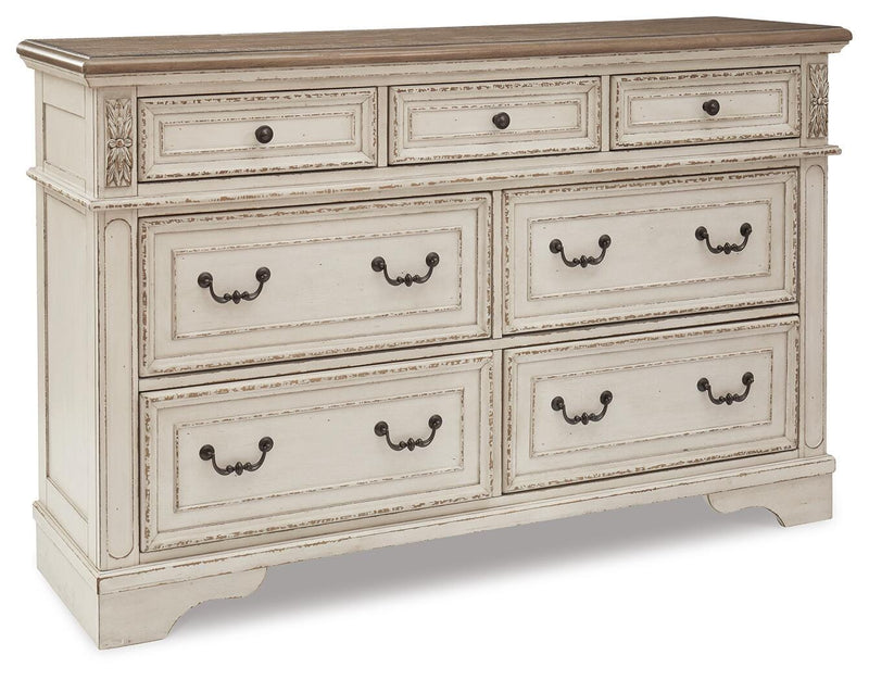 Realyn Two-tone King Storage Bed, Dresser, Chest and 2 Nightstands - B743B69