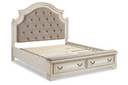 Realyn Two - tone King Upholstered Bed - DMV FurnitureKing Bed