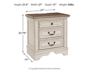 Realyn Two-tone King Upholstered Sleigh Bed, Dresser, Mirror and 2 Nightstands - B743B51