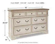 Realyn Two-tone Queen Panel Bed, Dresser, Chest and 2 Nightstands - B743B45