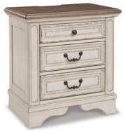 Realyn Two-tone Queen Upholstered Panel Bed, Dresser and 2 Nightstands - B743B67