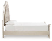 Realyn Two-tone Queen Upholstered Panel Bed, Dresser and 2 Nightstands - B743B67