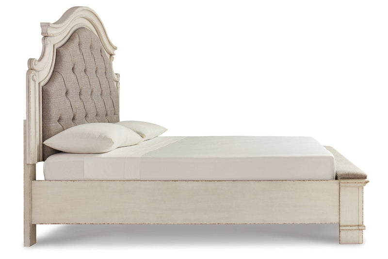 Realyn Two - tone Queen Upholstered Storage Platform Bed - DMV FurnitureQueen Bed