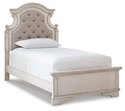Realyn Two-tone Twin Panel Bed, Dresser, Mirror, Chest and Nightstand - B743B44