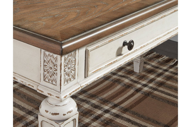 Realyn White/Brown 2 - Piece Home Office Desk - DMV FurnitureOffice Desk