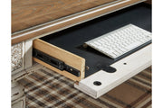 Realyn White/Brown 2 - Piece Home Office Desk - DMV FurnitureOffice Desk