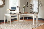 Realyn White/Brown 2 - Piece Home Office Lift Top Desk - DMV FurnitureOffice Desk