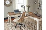 Realyn White/Brown 2 - Piece Home Office Lift Top Desk - DMV FurnitureOffice Desk