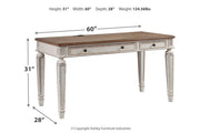 Realyn White/Brown 60" Home Office Desk - DMV FurnitureOffice Desks