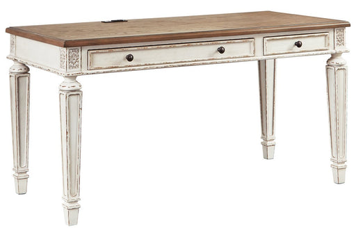 Realyn White/Brown 60" Home Office Desk - DMV FurnitureOffice Desks