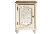Realyn White/Brown Chairside End Table - DMV FurnitureEnd Table Chair Side