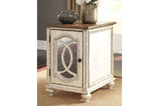 Realyn White/Brown Chairside End Table - DMV FurnitureEnd Table Chair Side
