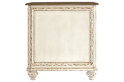 Realyn White/Brown Chairside End Table - DMV FurnitureEnd Table Chair Side