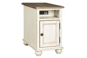 Realyn White/Brown Chairside End Table - DMV FurnitureEnd Table Chair Side