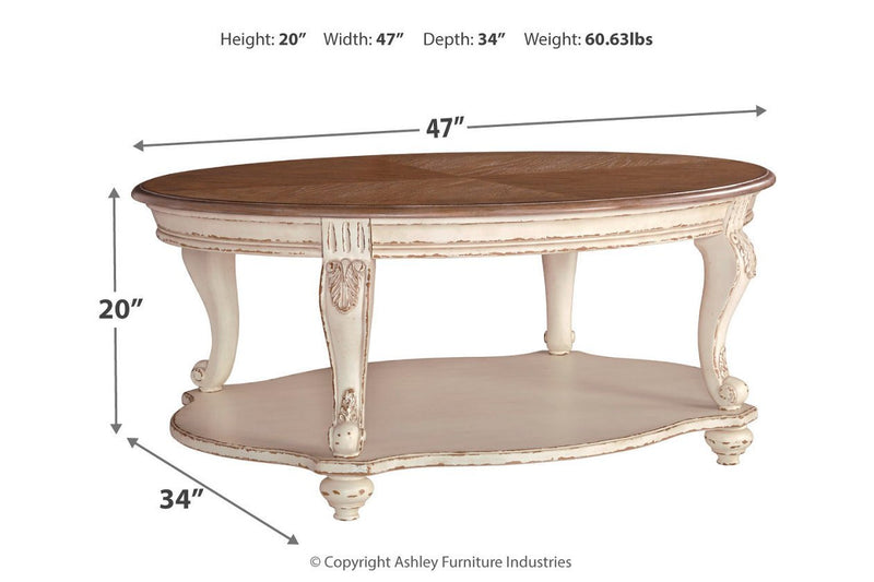 Realyn White/Brown Coffee Table - DMV FurnitureCoffee Table