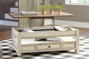 Realyn White/Brown Coffee Table with Lift Top - DMV FurnitureCoffee Table