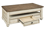 Realyn White/Brown Coffee Table with Lift Top - DMV FurnitureCoffee Table
