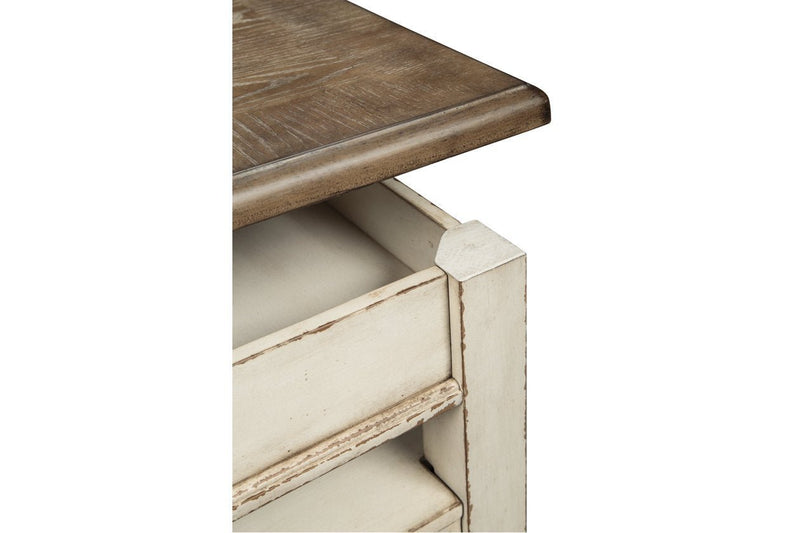 Realyn White/Brown Coffee Table with Lift Top - DMV FurnitureCoffee Table
