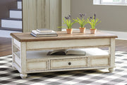 Realyn White/Brown Coffee Table with Lift Top - DMV FurnitureCoffee Table