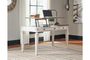 Realyn White/Brown Home Office Lift Top Desk - DMV FurnitureOffice Desks