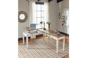 Realyn White/Brown Home Office Lift Top Desk - DMV FurnitureOffice Desks