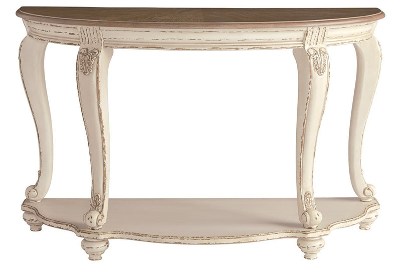 Realyn White/Brown Sofa Table - DMV FurnitureSofa Table